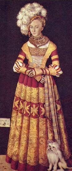 Lucas  Cranach Portrat der Herzogin Katharina von Mecklenburg Spain oil painting art